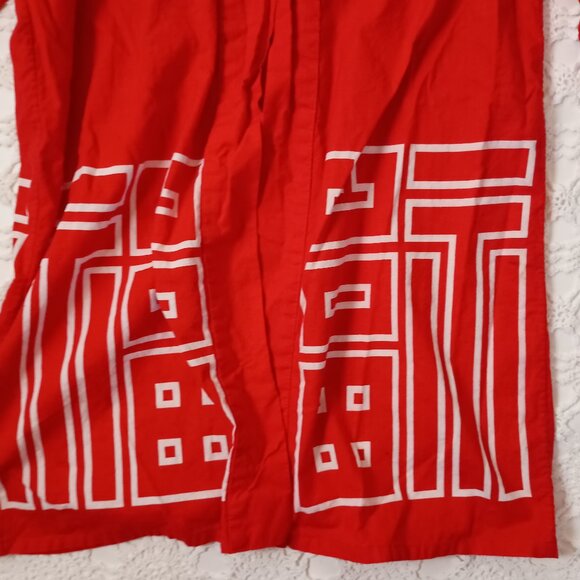 Yukuta men Short Kimono Robe 100% Cotton Red White Black Made in Japan Medium L - Picture 5 of 7